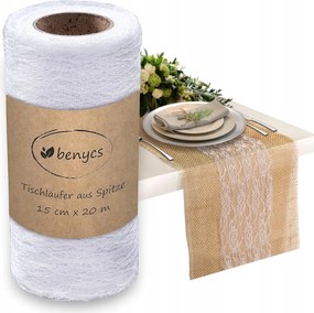 Csipke futófelület fehér futófelület Finom Korona dekorációs szalag 15X200