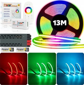 13M Cob Rgb neon Led szalag 840 dióda 15W 24V távirányítóval és tápegységgel