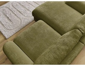 Khaki zsenília sarokkanapé (bal oldali-heverő résszel) Leonore – Bobochic Paris