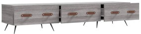 szürke sonoma színű szerelt fa TV-szekrény 150x36x50 cm