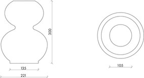 Bézs kerámia váza (magasság 36 cm) Tuga – noo.ma
