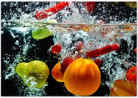 Poszterek 100x70 Gyümölcsök és zöldségek a vízben
