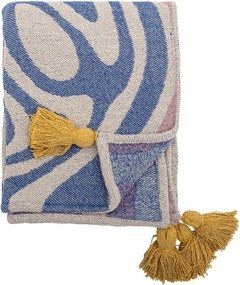 Kék pamutkeverék takaró 130x160 cm Arlie – Bloomingville