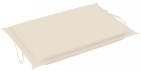 krémszínű oxford szövet napozóágy párna 186 x 58 x 3 cm