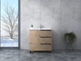 Torino || Sonoma fürdőszoba szekrény mosdóval 90cm