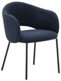 Sötétkék kárpitozott étkezőfotel Maina – Kave Home