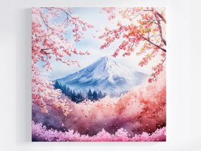 Poszter Tájkép Japán Hegy Vulkán Fuji Fudzsi Ázsia 40x40