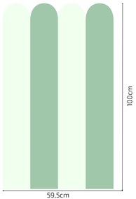 PIPPER. Textil öntapadó tapéta - Boltív - Menta színű Méret: 60cm, Szín: Sápadt