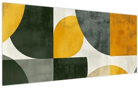 Kép - Olívazöld absztrakció (120x50 cm)