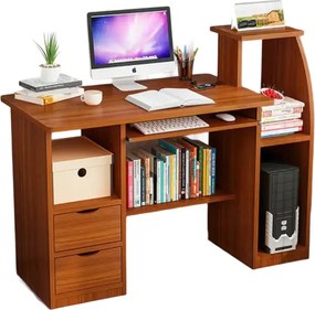 Polcos íróasztal 100x40x80cm fehér FUR-1603-White