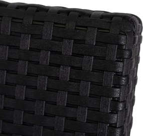 Kerti kanapé fekete színben, technorattan kivitelben FLINT