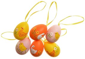 Felakasztható tojás készlet, 5 cm, 6 db-os