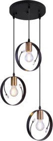 Globo 15346-3 Függeszték fém fekete. Ø:392, H:1500, exkl. 3xE27 60W 230V