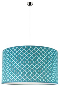 Duolla - Csillár zsinóron MAROKO 1xE27/40W/230V átm. 45 cm türkiz/fehér