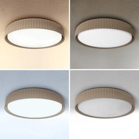 Brilagi - LED fĂ©nyerĆszabĂĄlyozhatĂł mennyezeti lĂĄmpa LUCIA LED/60W/230V Ă 59 cm barna+tĂĄvirĂĄnyĂtĂł