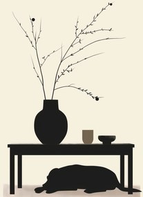 Poszter 40x55cm Pihenj Psino