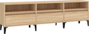 vidaXL sonoma tölgy színű szerelt fa fali TV-szekrény 150x30x44,5 cm