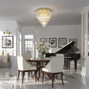 Brilagi - LED kristály mennyezeti lámpa MOZART 5xE14/40W/230V aranyszínű