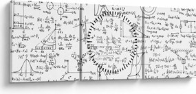 Kép - Képletek (órával) (90x30 cm)