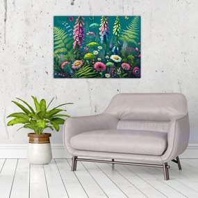 Üveg kép - Mezei virágok (70x50 cm)