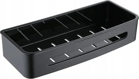 Kosár Stella 29x12x5,5 matt fekete műanyag betét fekete