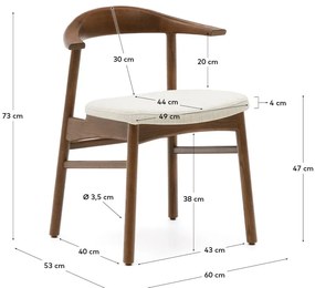 Barna-bézs étkezőszék Timons – Kave Home