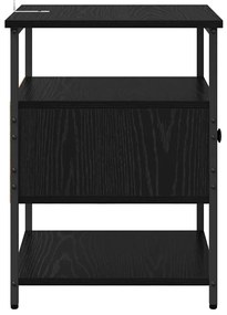 Éjjeliszekrény 2 pcs Musta tammi 40 x 42 x 56 cm Faanyag