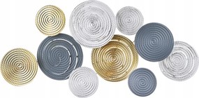 Fali Dekoráció Fém Arany Ezüst Szürke