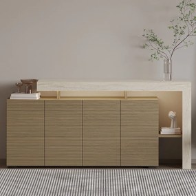 Beliz - Travertine, Warm Oak