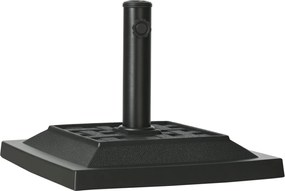 Outsunny 12 kg-os négyzet alakú napernyő tartó, napernyő súly, napernyő tartó 32/38/48 mm-es oszlop átmérőhöz, erkélyre, teraszra, kertbe, fekete | Ao