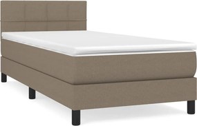 vidaXL tópszínű szövet rugós ágy matraccal 80 x 200 cm