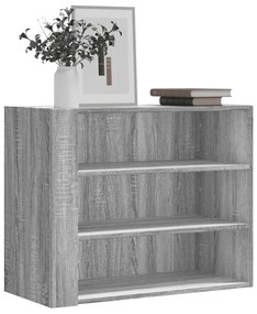 szürke sonoma színű szerelt fa faliszekrény 75 x 35 x 60 cm