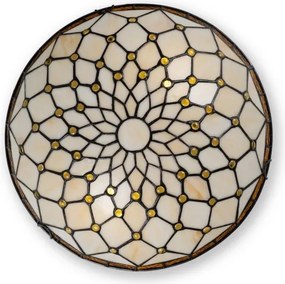 BRILAGI - Tiffany stílusú ólomüveg mennyezeti lámpa IVORY 2xE27/60W/230V átm. 40 cm