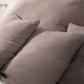 Goldea muszlin ágyneműhuzat – kávébarna 140 x 200 és 70 x 90 cm