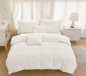 3 részes mikroplüss lapok 200x140cm+90x70cm Exkluzív Sweet fehér TiaHome
