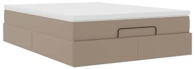 Ottomán ágykeret matraccal Cappucino 140x190cm műbőrrel