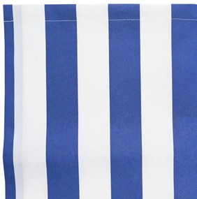 kézi behúzható napellenző kék és fehér 350x250 cm