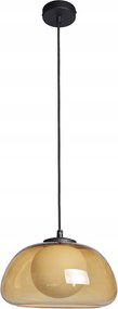 Függő lámpa tejgömb borostyánszínű üvegbúrával Ainale Italux