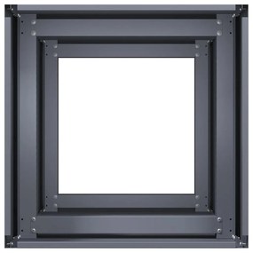 antracitszürke hidegen hengerelt acél növénytartó 40x40x80 cm
