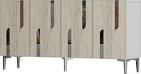 Nota 150 - White, Travertine, Silver