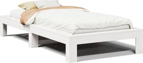 vidaXL fehér tömör fenyőfa ágy matrac nélkül 75 x 190 cm