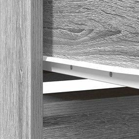 szürke sonoma szerelt fa szekrény fiókkal 55,5x34x119,5 cm
