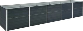 vidaXL antracitszürke horganyzott acél kerti magaságyás 400x80x45 cm