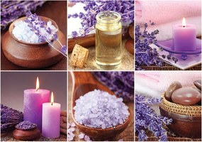 Flizelin fotótapéta Levendula Spa tengeri só relaxáció 312x219 +ragasztó