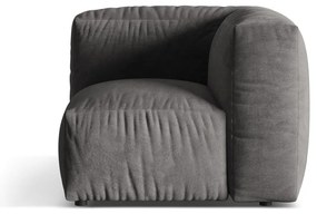 Szürke bársony kanapé modul (variálható sarok) Martina – Micadoni