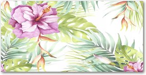 Konyhai panel Hawaii virágok 120x60 cm Ragasztó