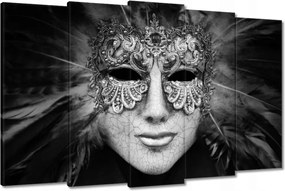 Vászonkép 150x95 Velencei maszk szürke