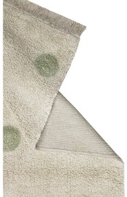 Khaki-krémszínű mosható kézi szövésű pamut gyerek szőnyeg 120x160 cm Hippy Dots Olive – Lorena Canals