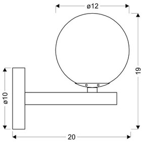 Fekete fali lámpa Kama – Candellux Lighting