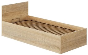 Egyszemélyes ágy 90 cm Discutibles (szonoma tölgy) (ágyráccsal)  (tárolóhellyel). 1116312